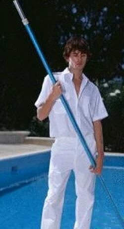 Pool boy white swim uniform