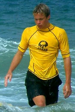 lycra swim shirt yellow